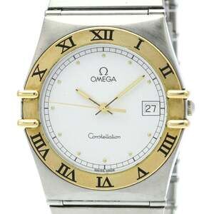 OMEGA Constellation 18K Gold Steel Quartz Mens Watch 396.1070 Polished